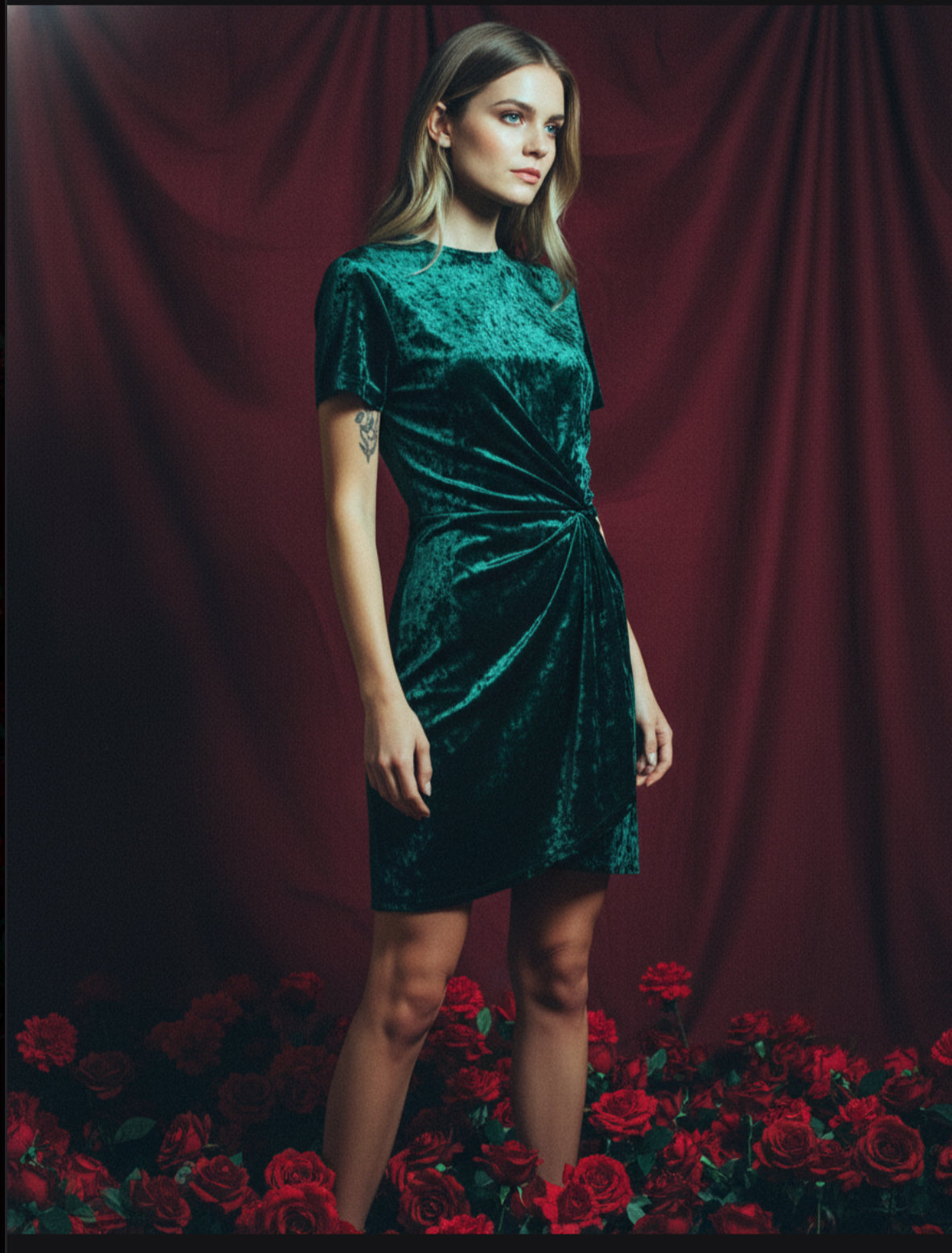 Luxe velvet mini dress