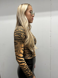 Tiger print top