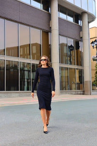 Long sleeve pencil dress