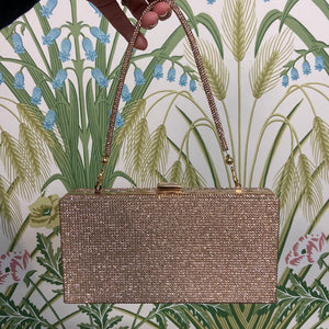 Hard Case Rhinestone Clutch