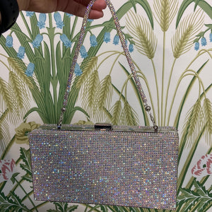 Hard Case Rhinestone Clutch