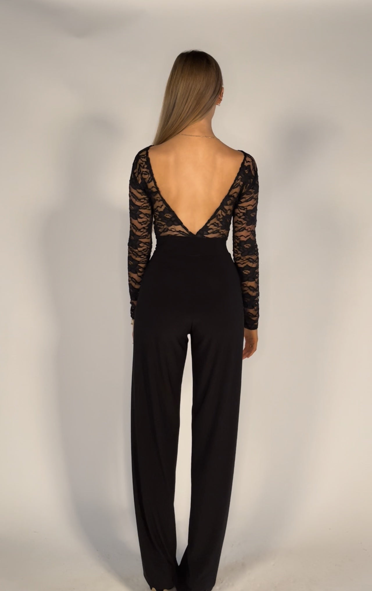 lace front jumpsuit