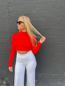Crop Mock Neck